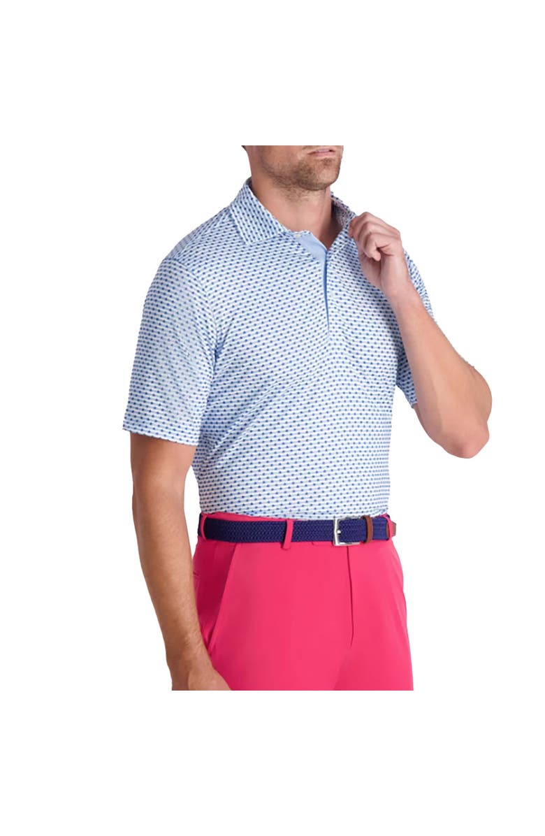 Fairway & Greene Roy Print Mens Golf Polo, Main, color, Bluff