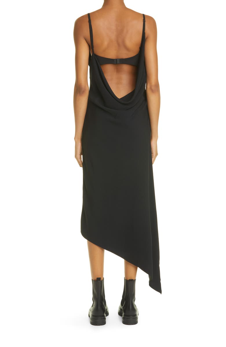 MONSE Draped Satin Crepe Slipdress, Alternate, color, 