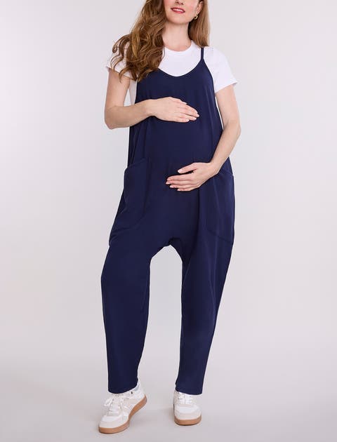 Sleeveless Relaxed Fit Maternity Jumpsuit