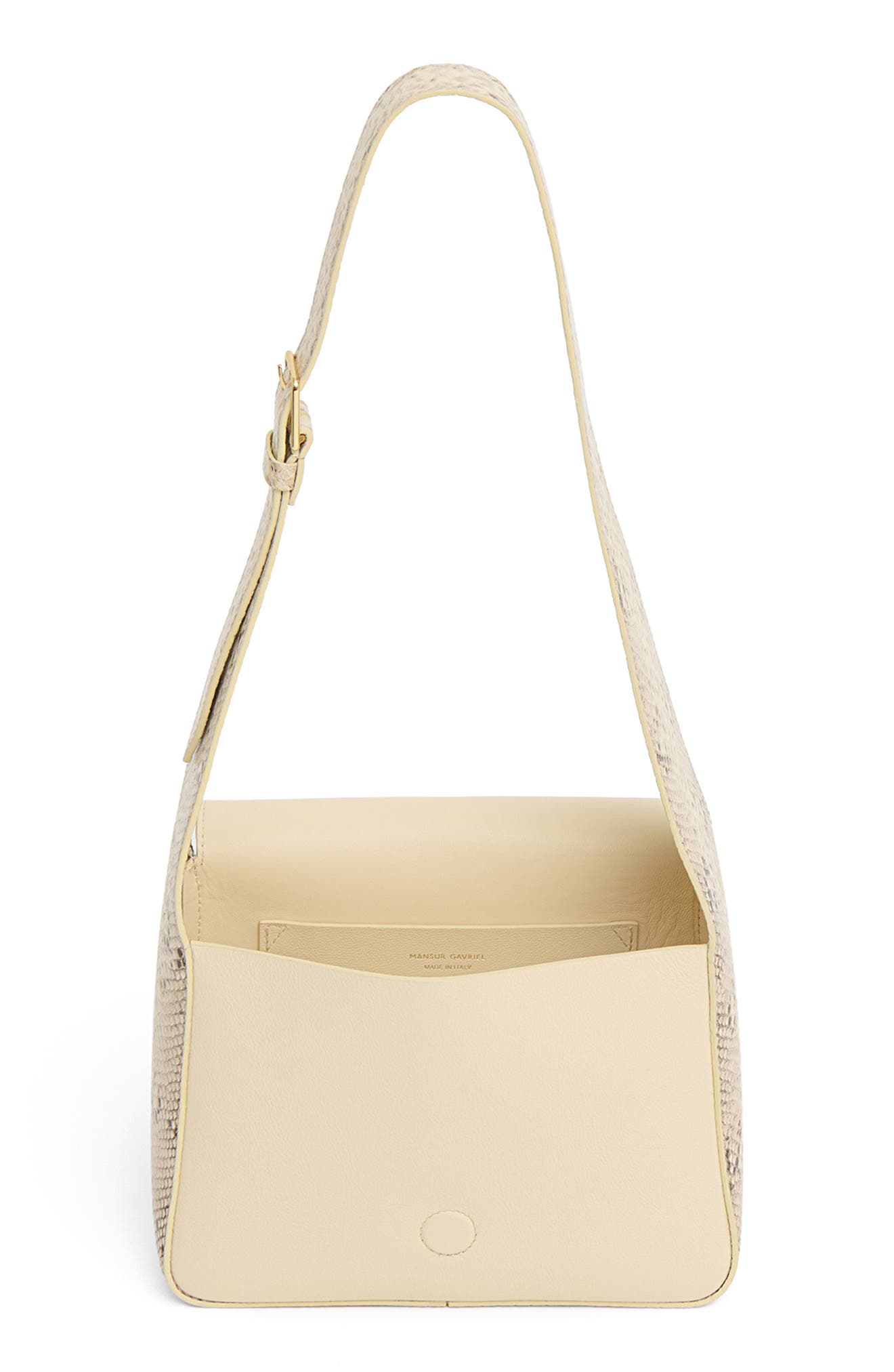 Mansur Gavriel Box Shoulder Bag, Alternate, color, Jasmine/ Roccia