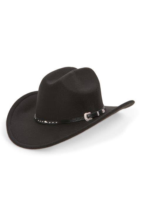 Western Cowboy Hat with Stud Leather Band