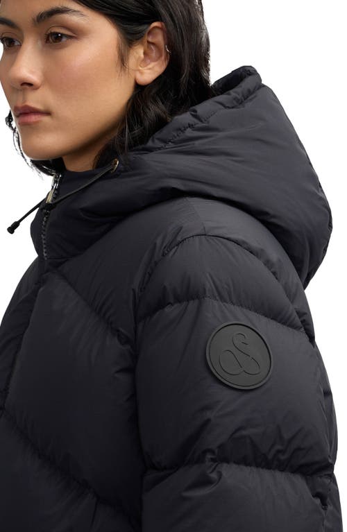 Scotch & Soda Fallon Inverted Chevron Quilted Down Jacket In Black