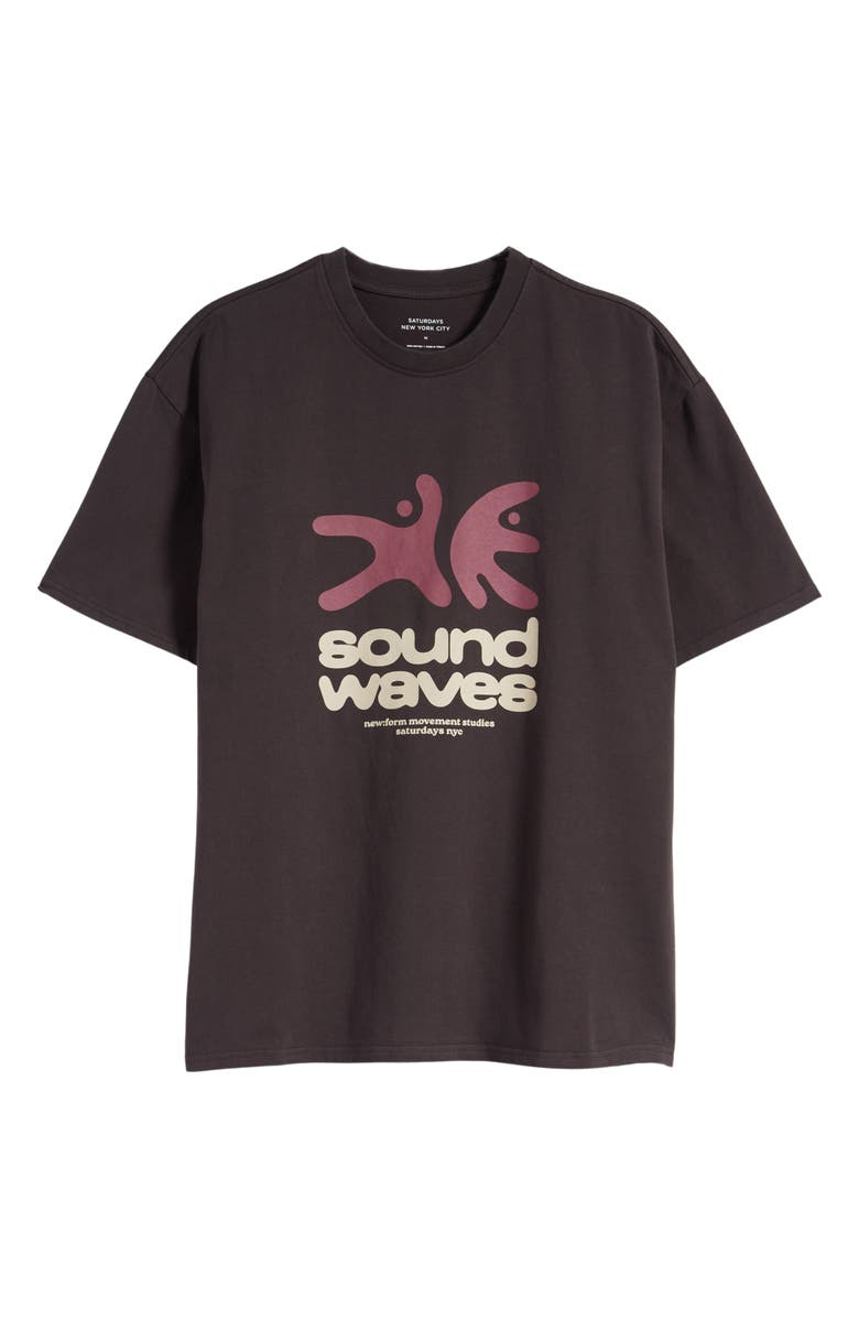 Saturdays NYC Sound Waves Cotton Graphic T-Shirt, Alternate, color, 