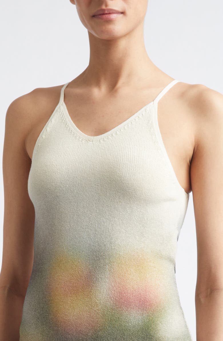Maison Margiela Print Cotton Rib Sweater Dress, Alternate, color, Ecru