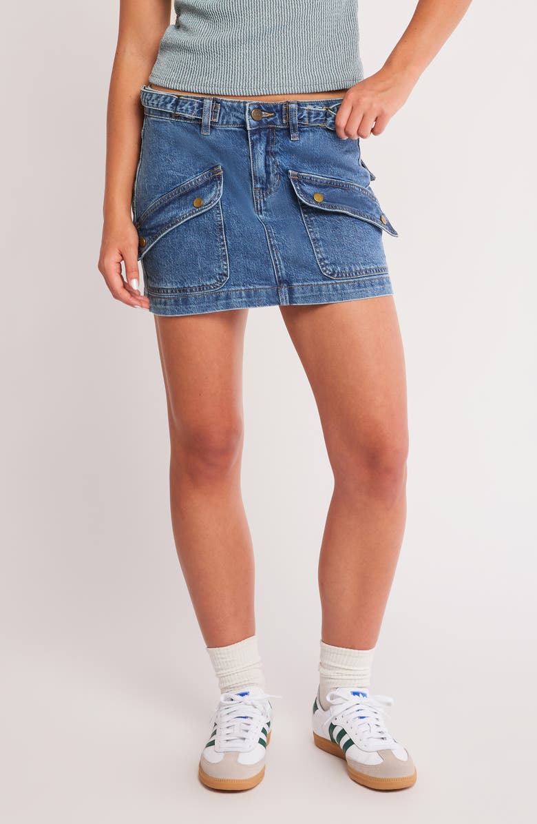 PTCL Cargo Denim Miniskirt, Main, color,