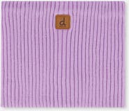 Deux par Deux Knit Ribbed Logo Neckwarmer