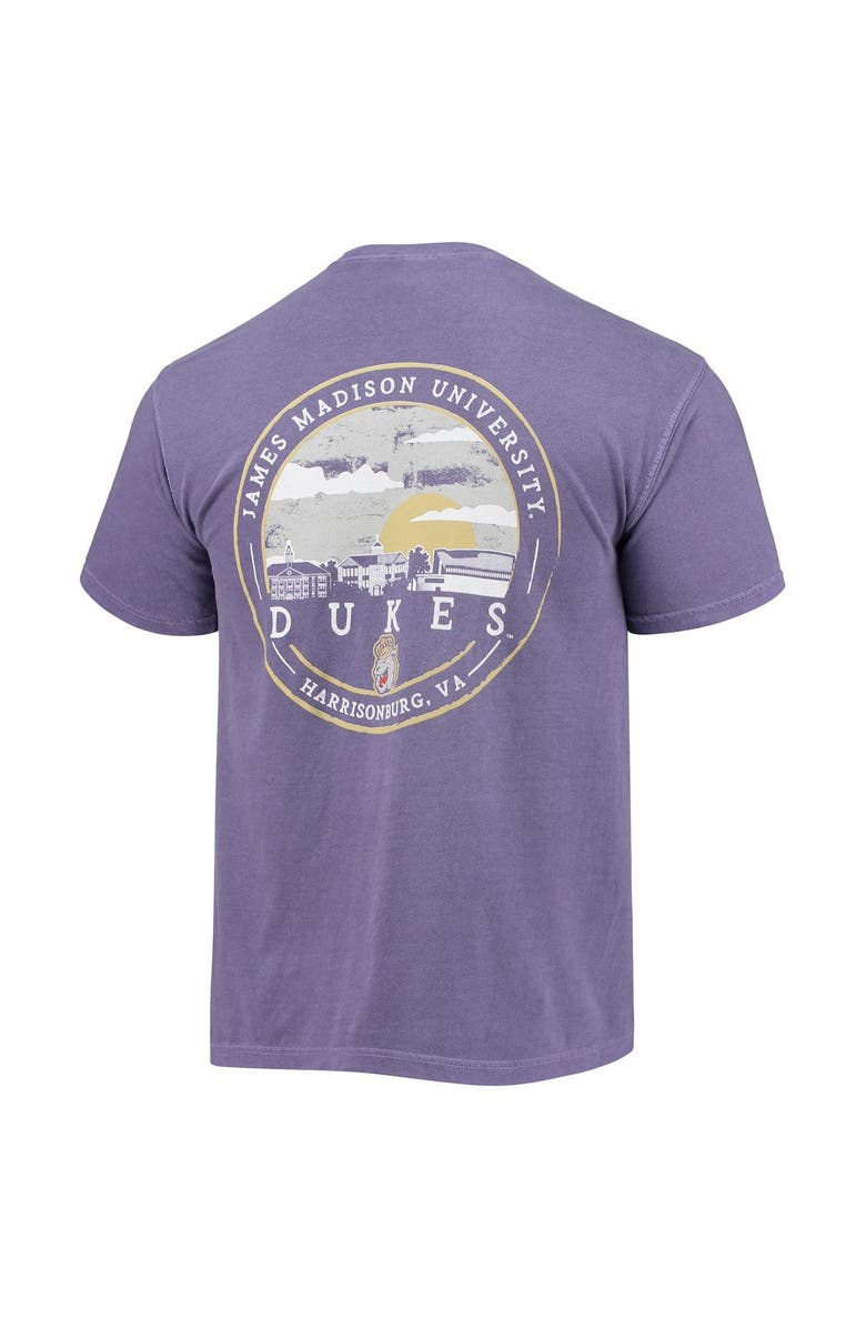 IMAGE ONE Men's Purple James Madison Dukes Circle Campus Scene T-Shirt, Alternate, color, 