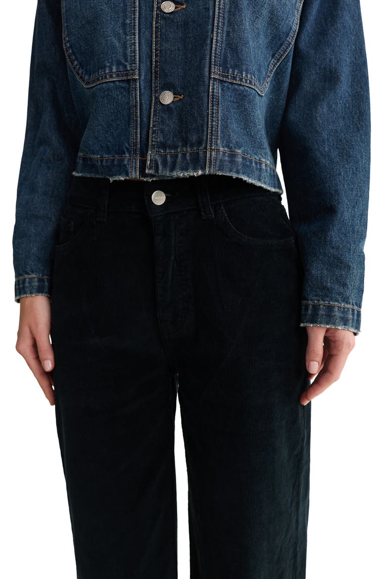 NCE High Waist Wide Leg Corduroy Jeans, Alternate, color, KNIGHT