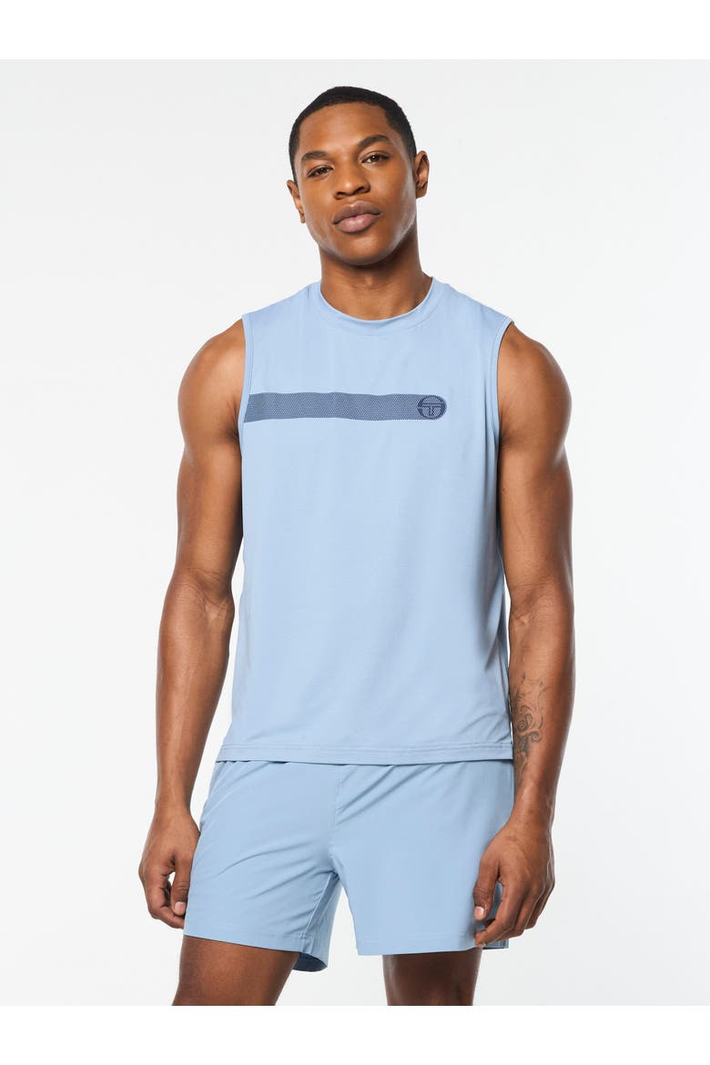 Elio Performance Tank, Main, color, FADED DENIM
