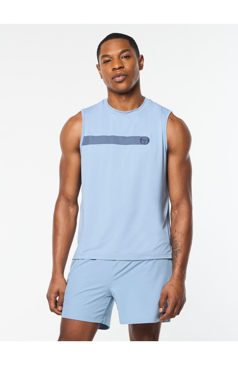 Sergio Tacchini Elio Performance Tank, Main, color, Faded Denim