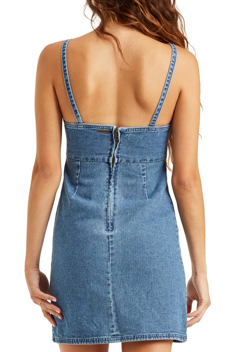 Play Crush Denim Minidress, Alternate, color, ALOHA WASH