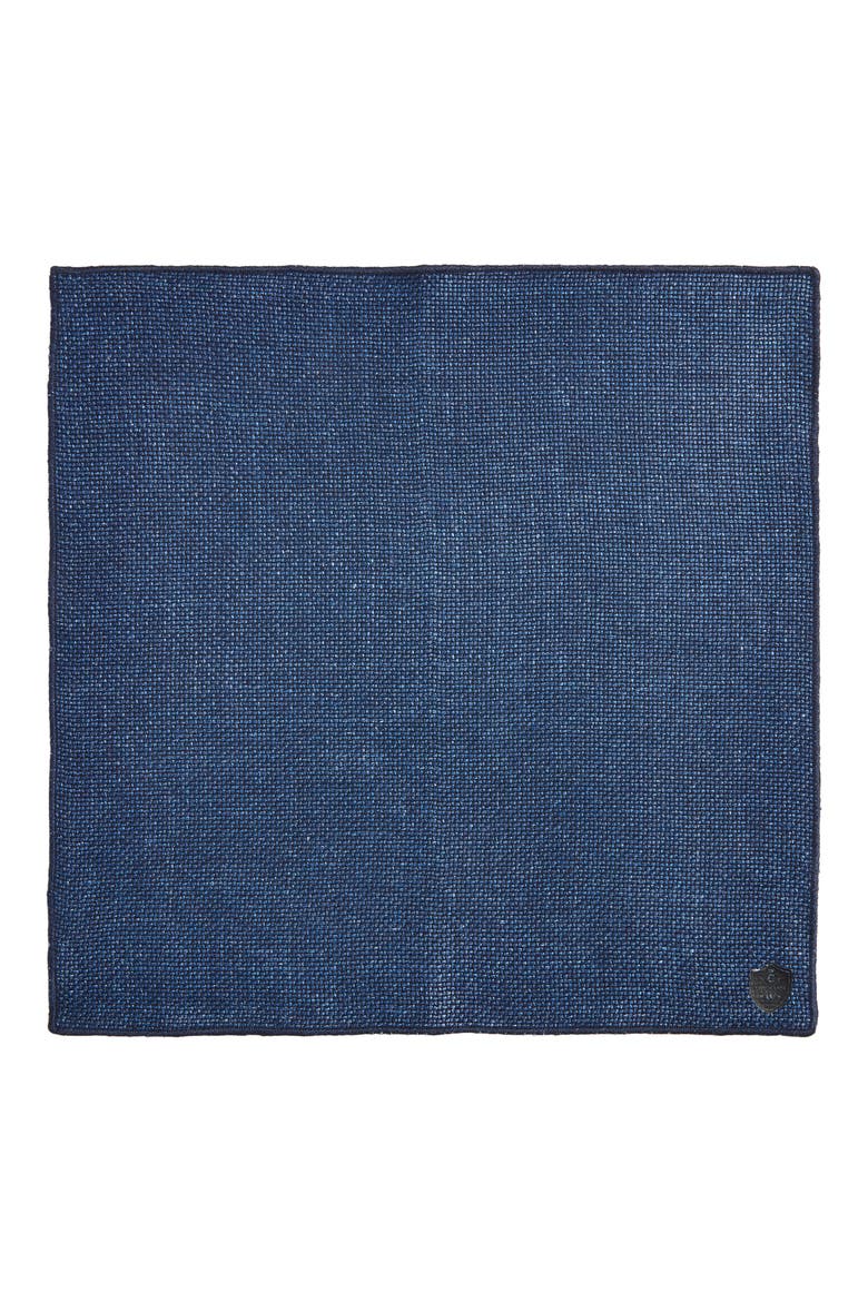 Navy Wool Pocket Square, Alternate, color, NAVY