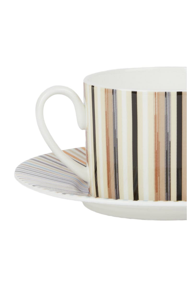 Missoni Home Stripes Jenkins Set Of 6 Tea Cups & Saucers, Alternate, color, White