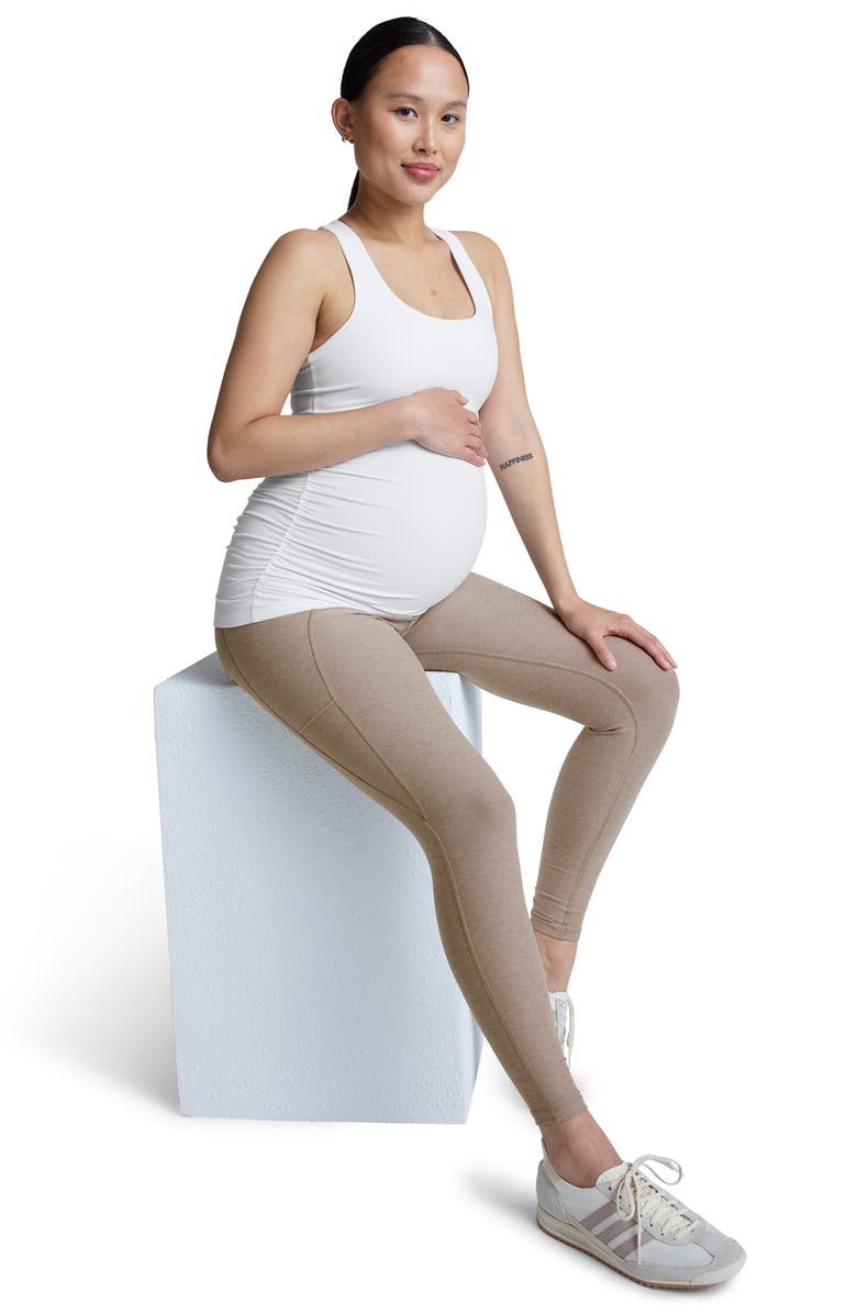 Beyond Yoga Racerback Maternity Camisole, Alternate, color, Cloud White
