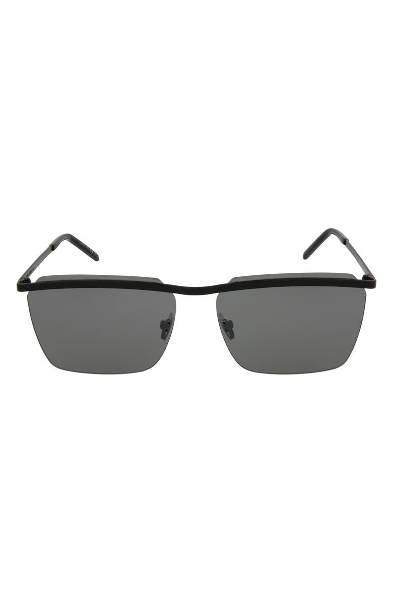 Saint Laurent 60mm Square/Rectangle Sunglasses, Main, color,