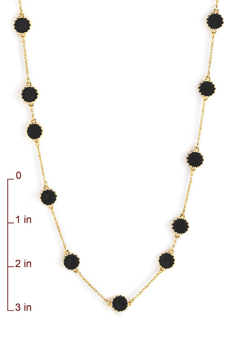 'dot to dot' scatter necklace, Alternate, color, BLACK