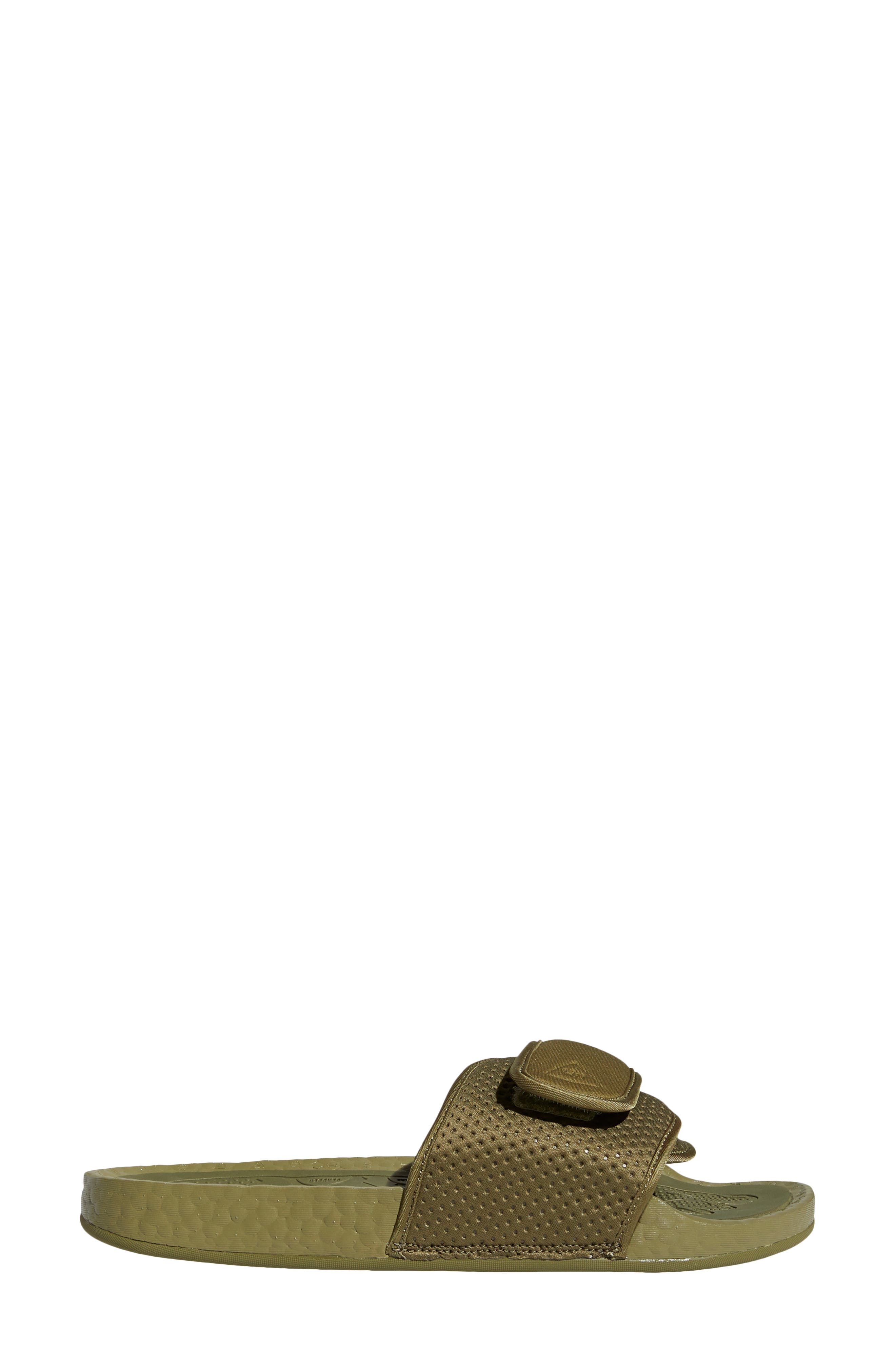 adidas x Pharrell Williams Boost Sport Slide, Alternate, color, OLIVE CARGO