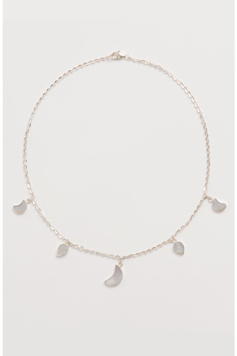 Petite Moon Necklace, Silver, Alternate, color, Silver