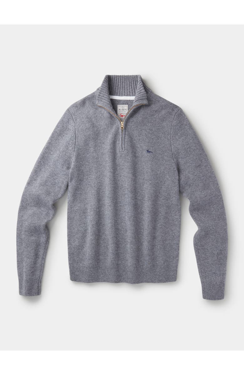 Aubin Pepper Lambswool Zip Neck Sweater, Alternate, color, Mid Grey