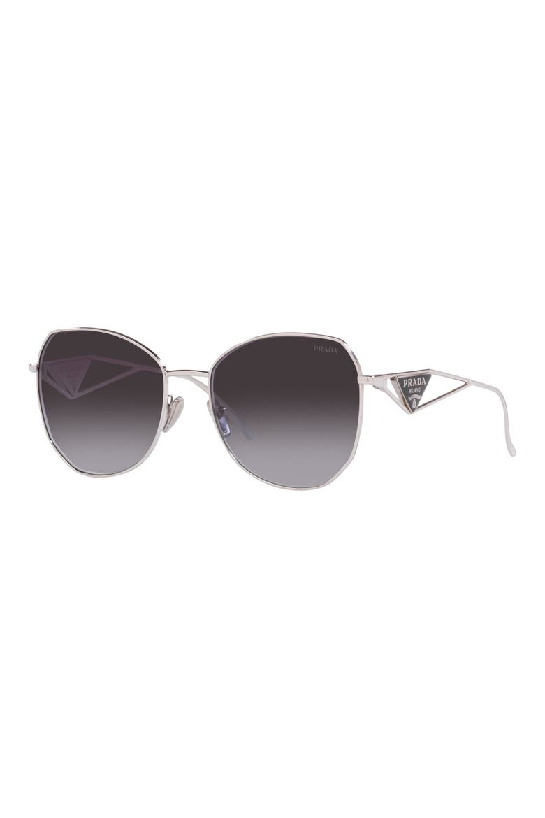 57mm Gradient Round Sunglasses, Alternate, color, GREY GRADIENT