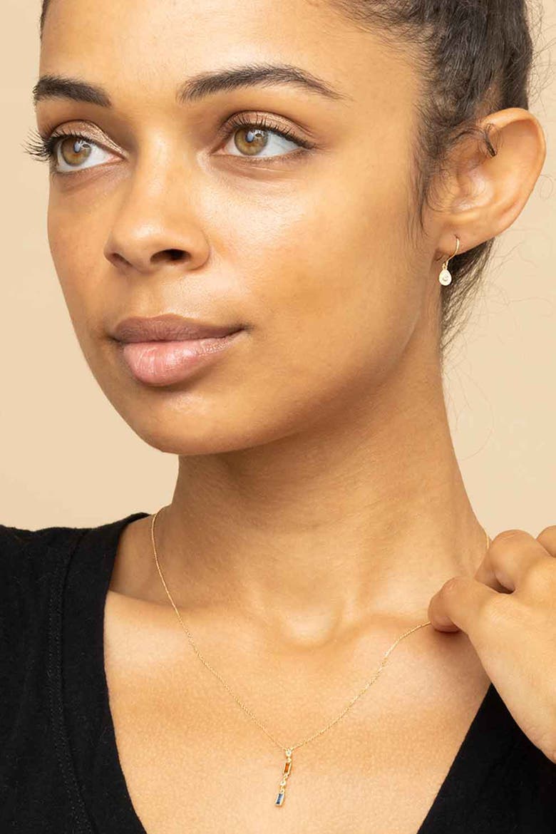 14K Yellow Gold Hidden Gem Drop Earrings, Alternate, color, Yellow Gold