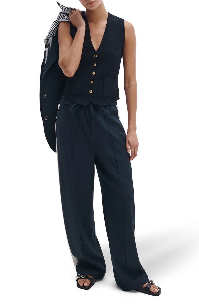 rag & bone Portia Wool Vest, Alternate, color, Navy