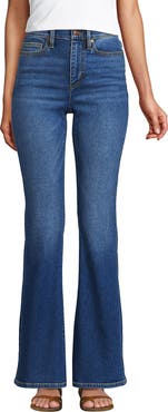 Lands' End Denim High Rise Skinny Flare Jeans
