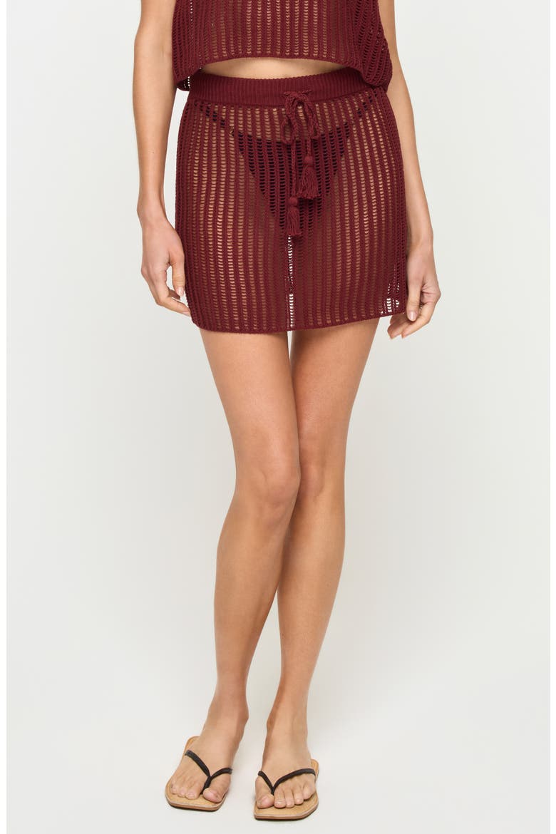 Sandar Cotton Cover-Up Skirt, Main, color, SANGRIA