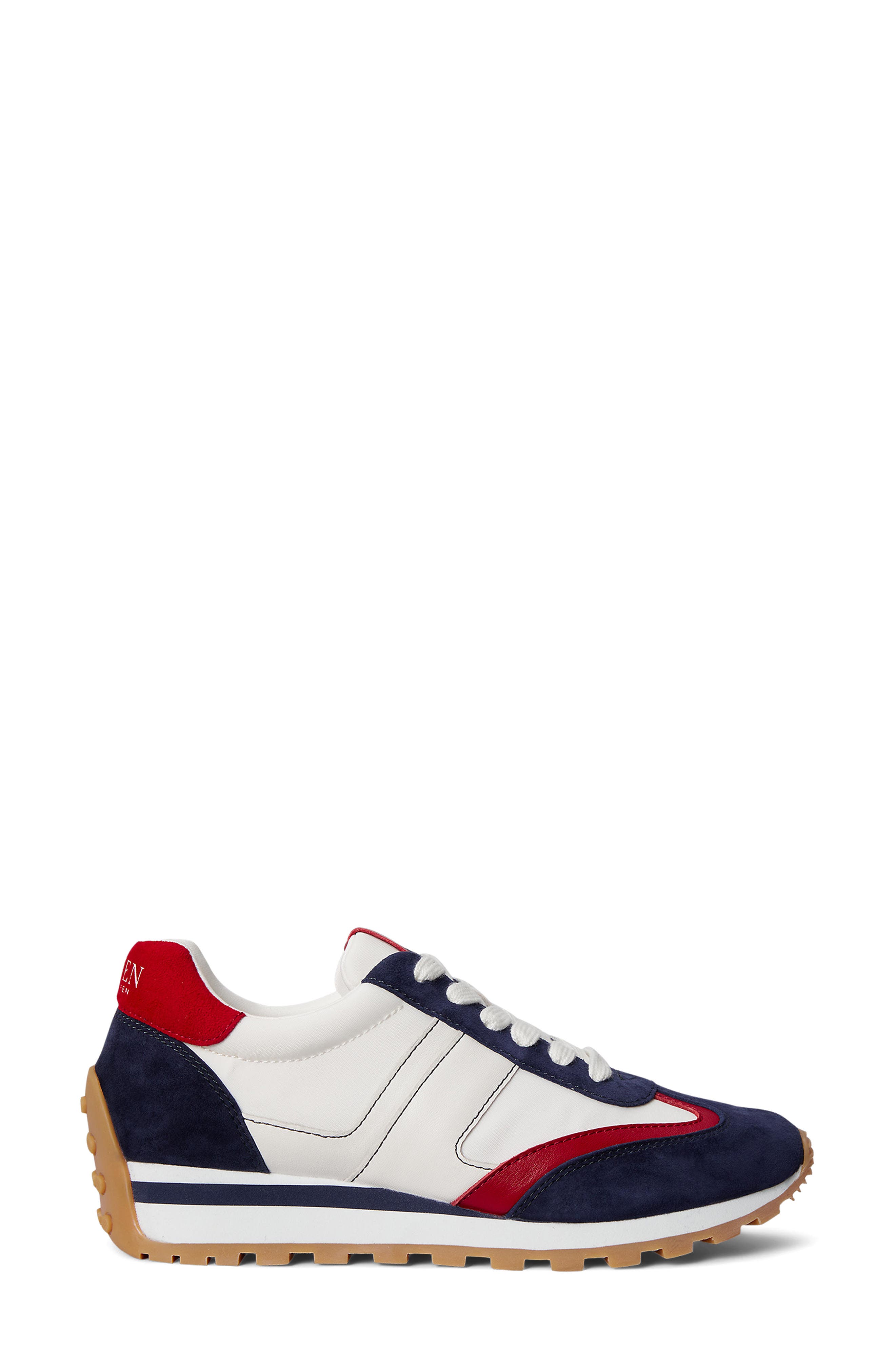 Ralph Lauren Dani Sneaker, Alternate, color, Festive Red/ White/ Navy