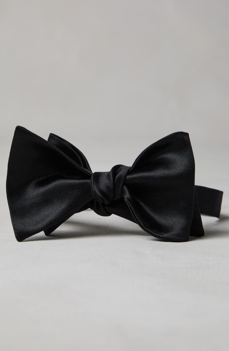 Brunello Cucinelli Cotton and silk satin bow tie, Alternate, color, 