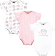 Hudson Baby Essential Three-Piece Set of Cotton Bodysuits