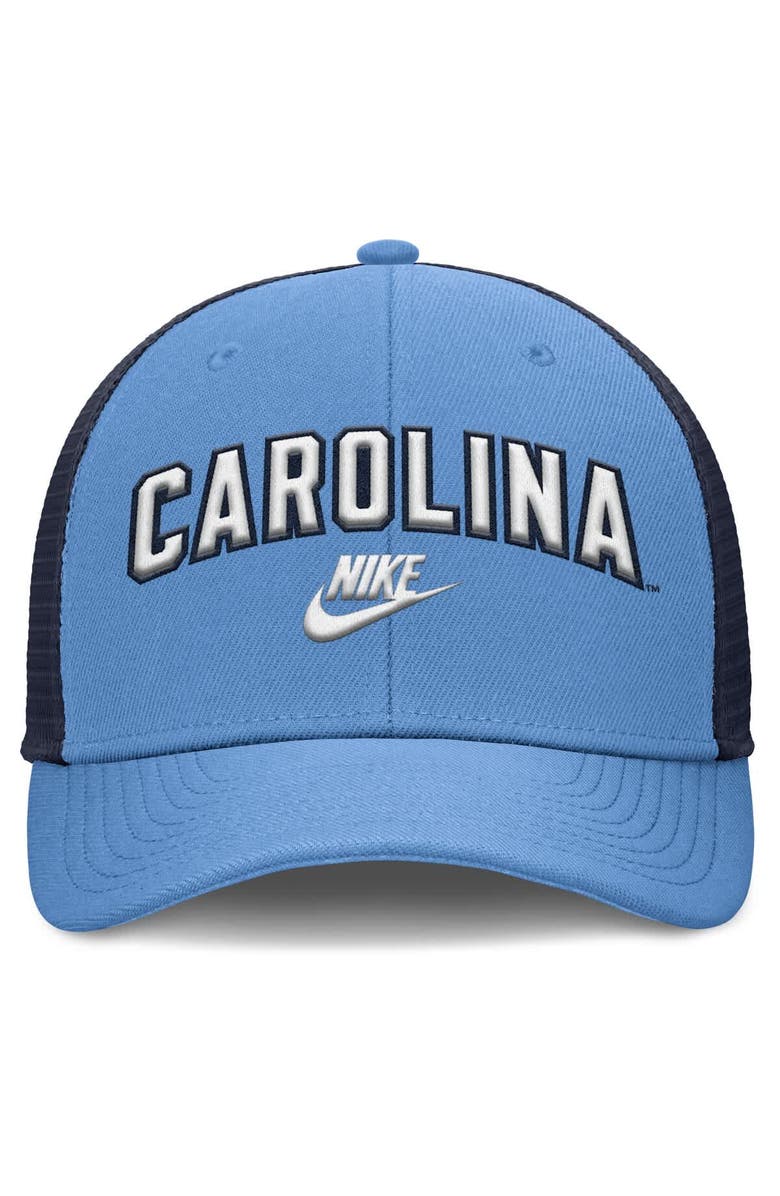 Nike Men's Nike Carolina Blue/Navy North Carolina Tar Heels Legacy Arch Rise Performance Trucker Adjustable Hat, Alternate, color, Light Blue