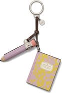 Kate Spade New York charmed smooth leather composition notebook key fob