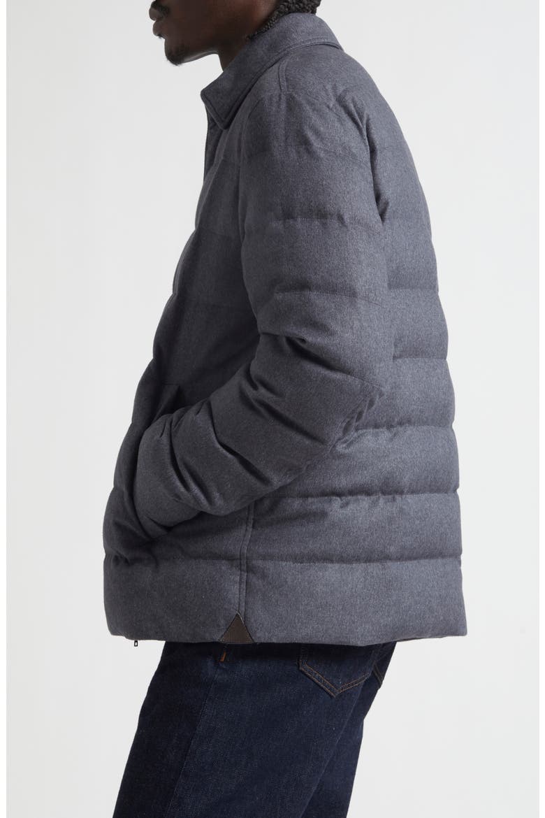 Cashmere & Silk Down Puffer Jacket, Alternate, color, CHARCOAL