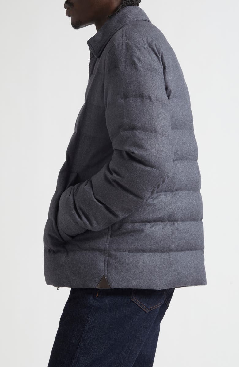 Herno Cashmere & Silk Down Puffer Jacket, Alternate, color, Charcoal