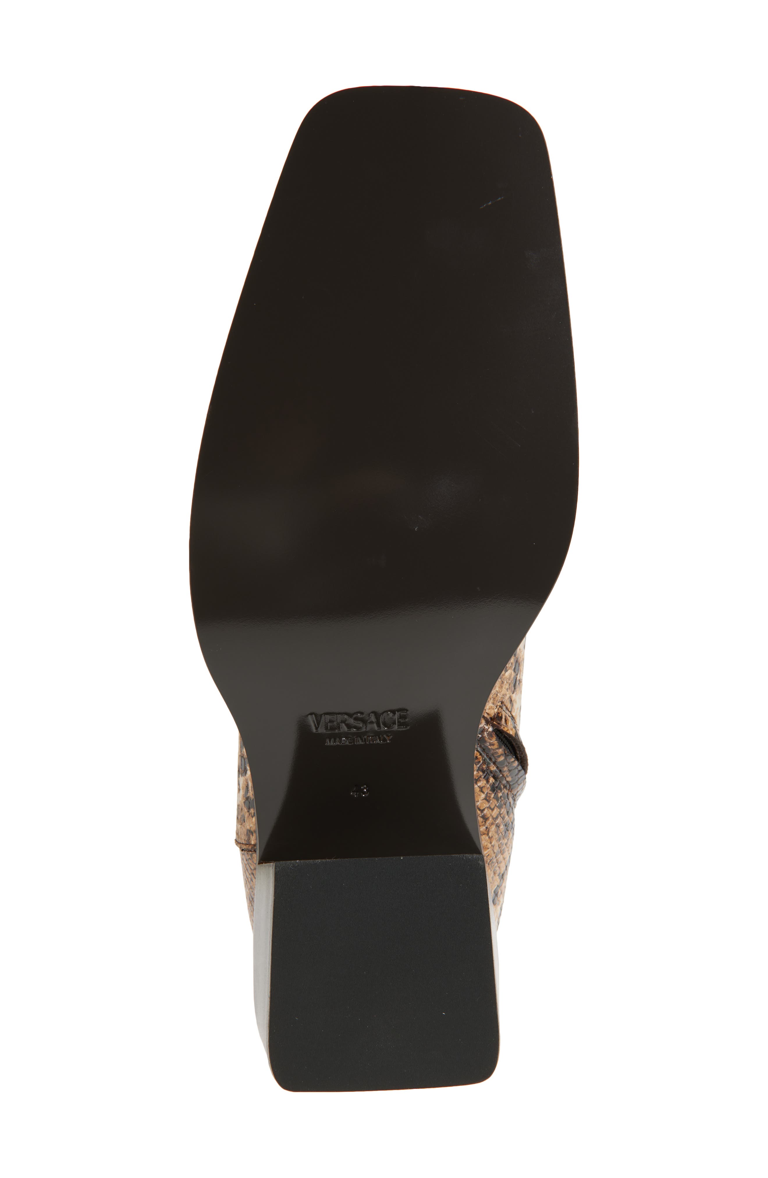 Versace Python Embossed Leather Boot, Alternate, color, 