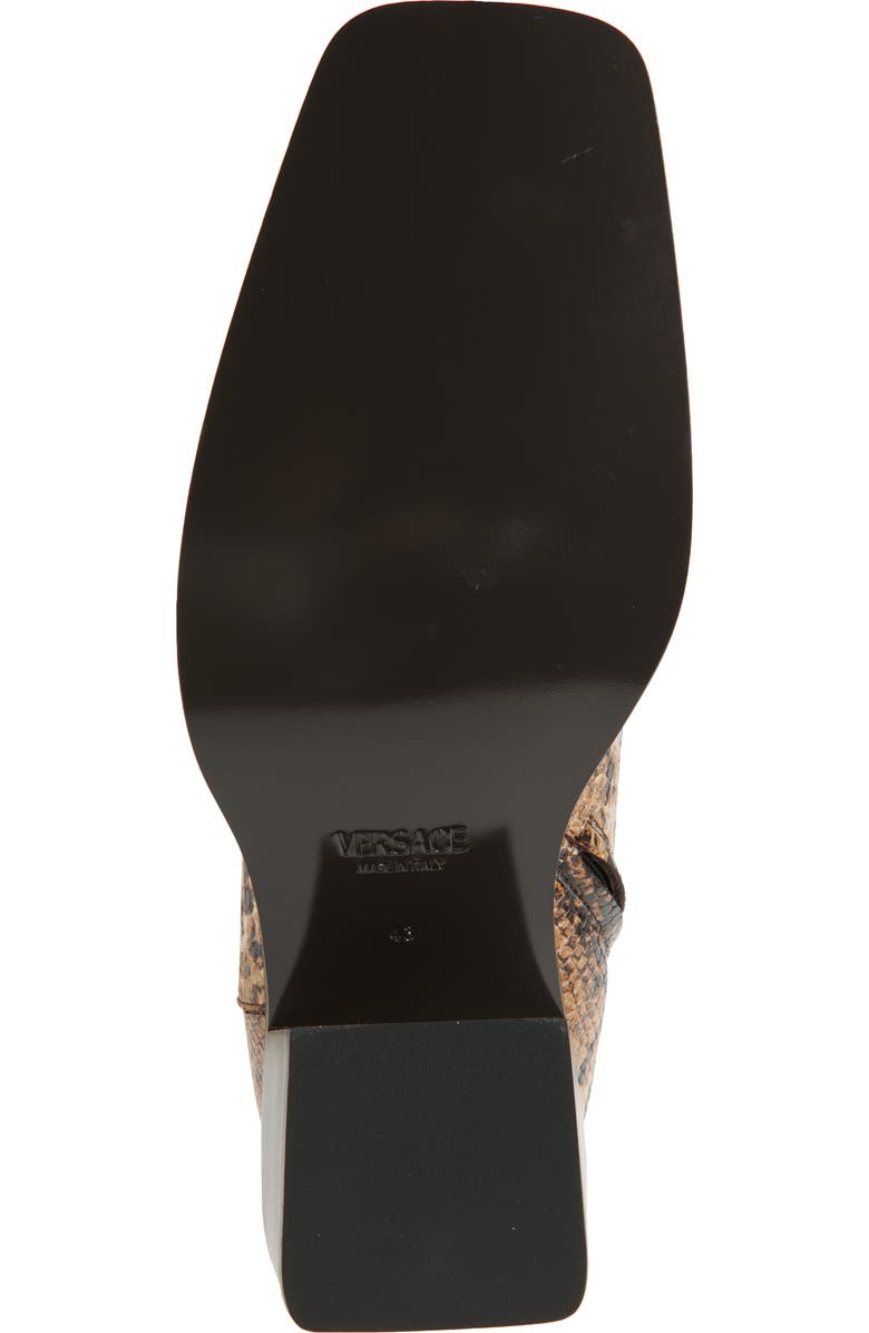 Versace Python Embossed Leather Boot, Alternate, color,