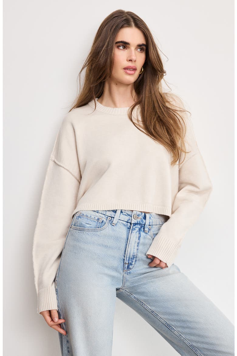 Cozy Crewneck Sweater, Alternate, color, VANILLA001