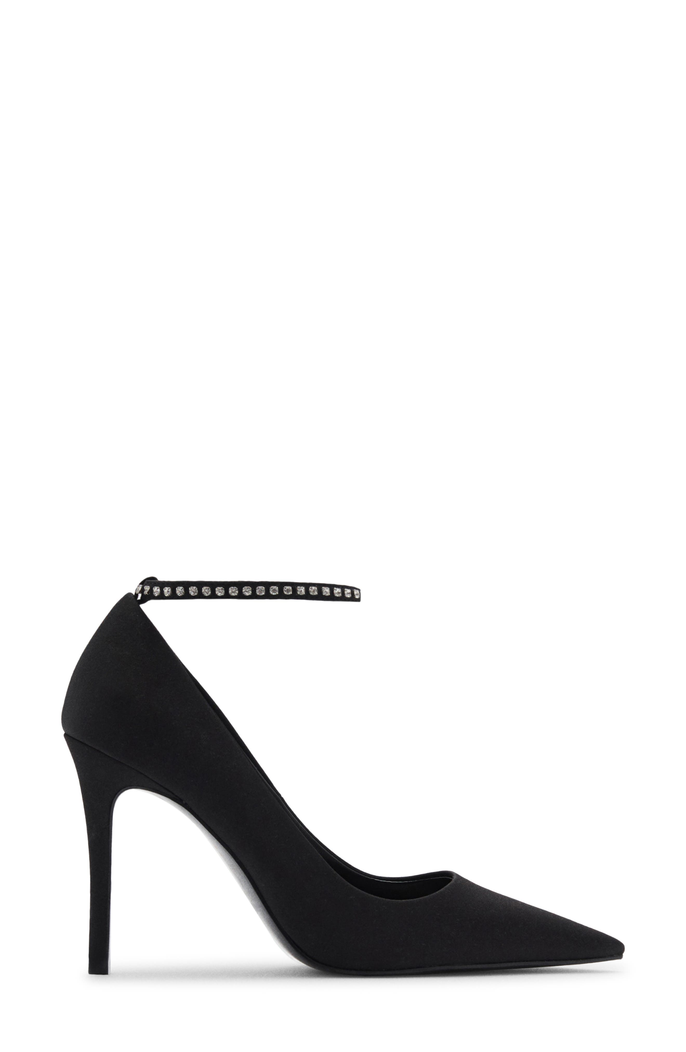 MANGO Ankle Strap Pointed Toe Pump, Alternate, color, 