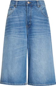 Haikure New Becky Wide Leg Denim Bermuda Shorts