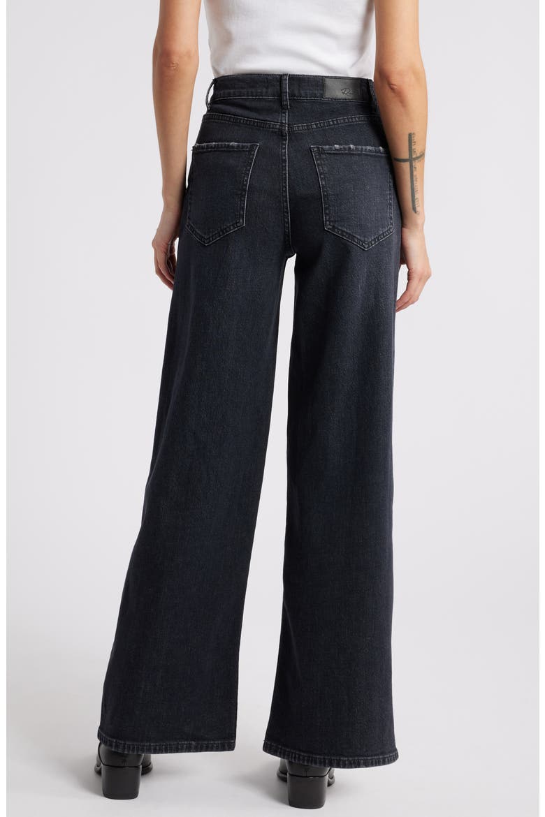 Getty High Waist Wide Leg Jeans, Alternate, color, BLACK PEARL