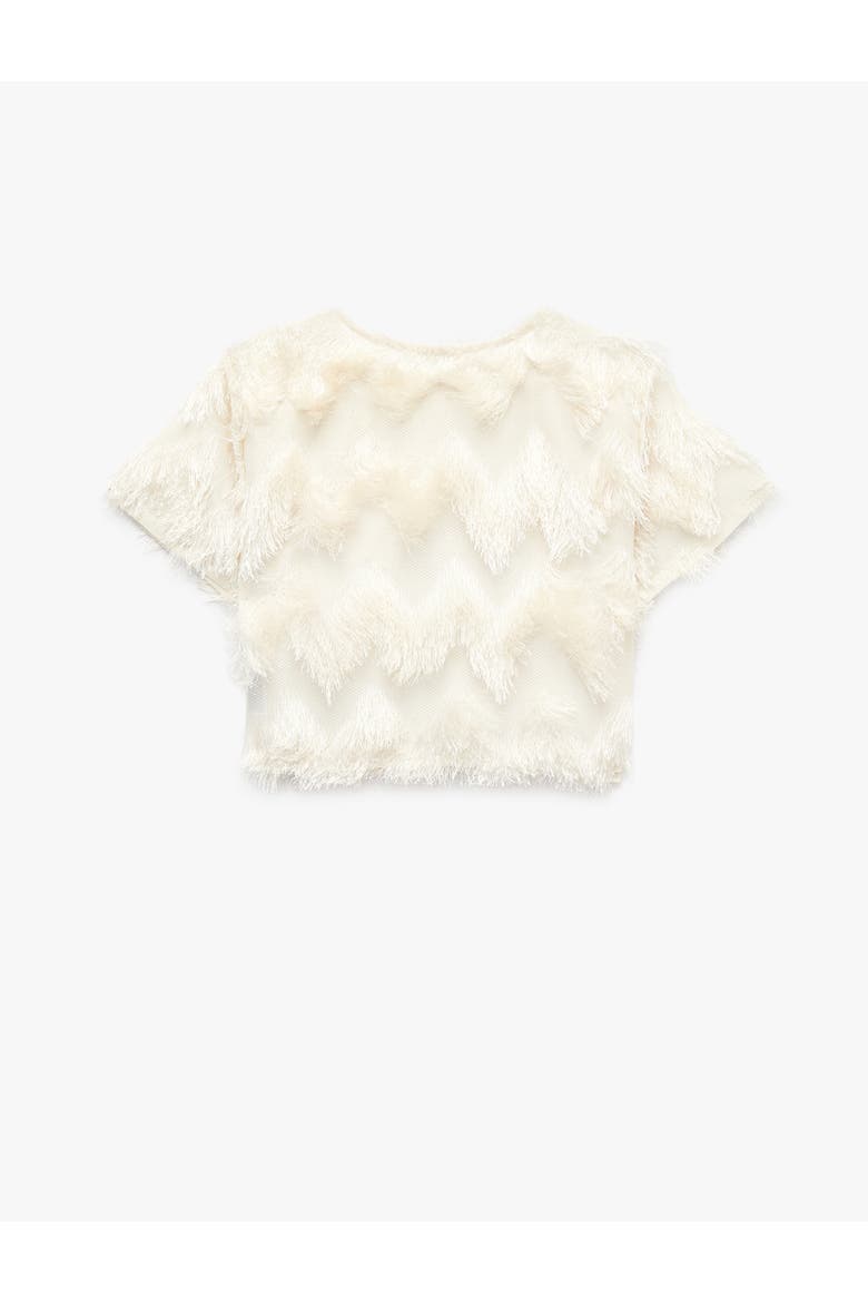 Crop Blouse, Alternate, color, ECRU