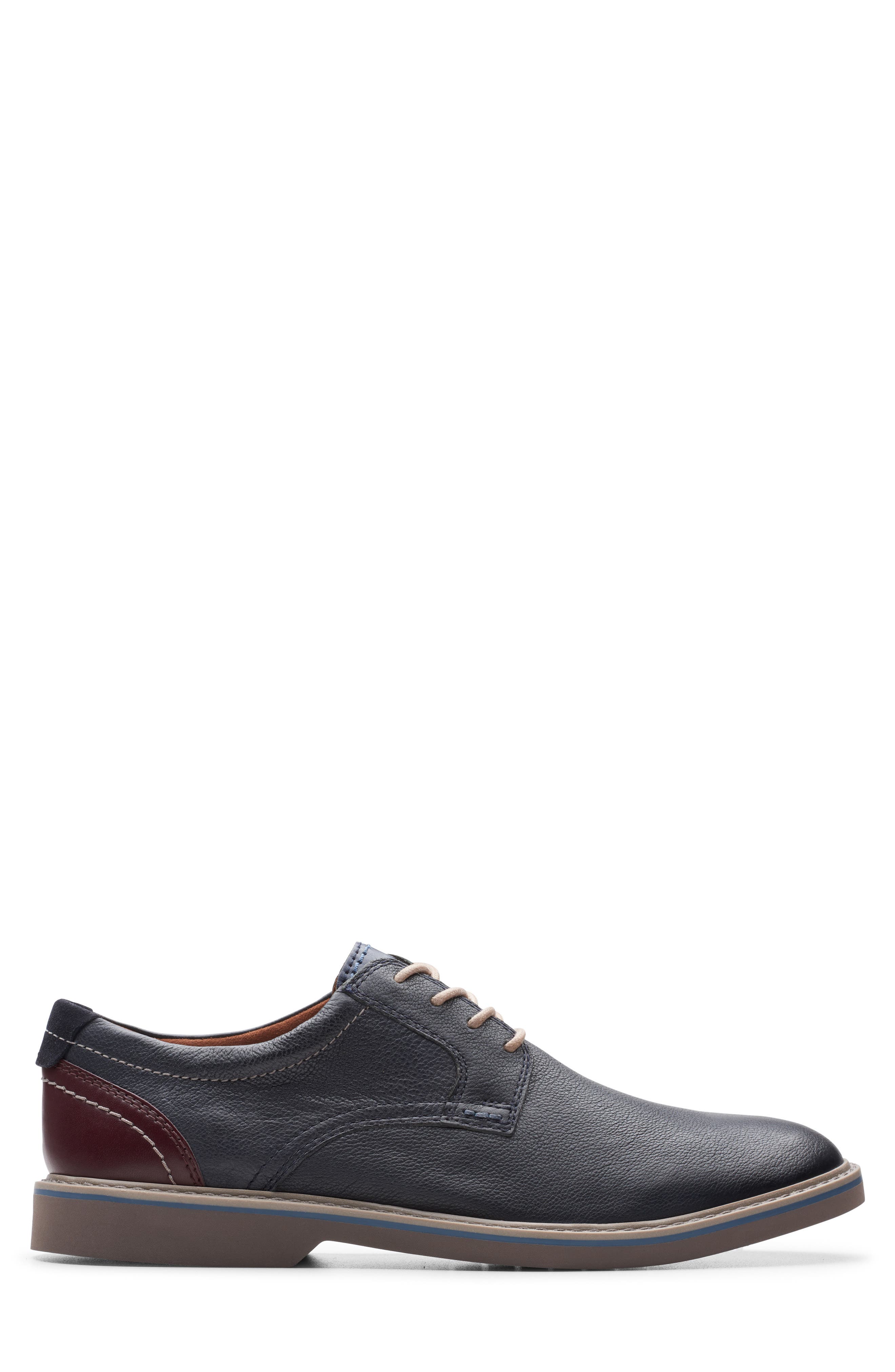 Radcliff Plain Toe Derby, Alternate, color, NAVY LEATHER