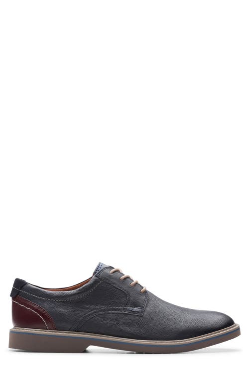 Clarks ® Radcliff Plain Toe Derby In Navy Leather
