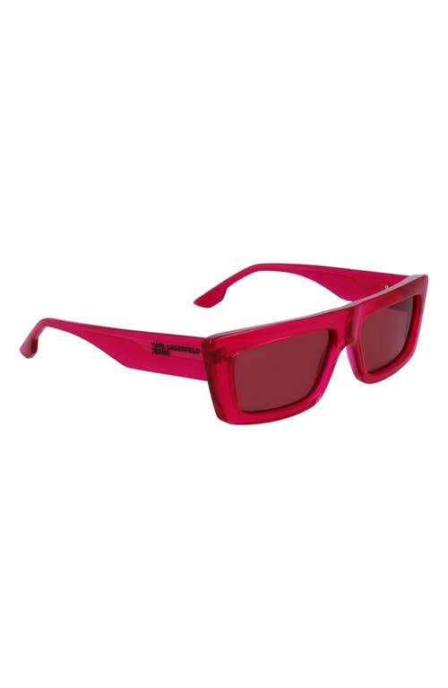 Karl Lagerfeld 56mm Rectangular Sunglasses