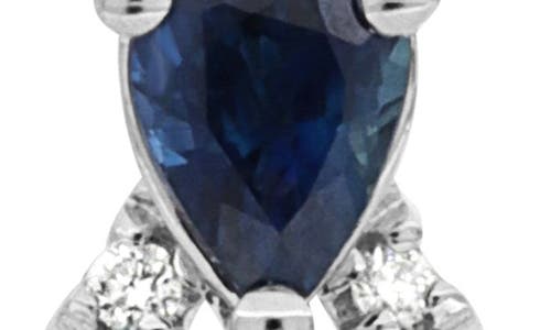 Bony Levy El Mar Diamond & Sapphire Stud Earrings In 18k White Gold