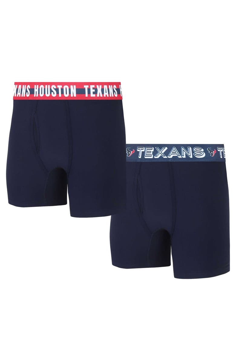 CONCEPTS SPORT Men's Concepts Sport Houston Texans Gauge Knit Boxer Brief Two-Pack, Main, color, 