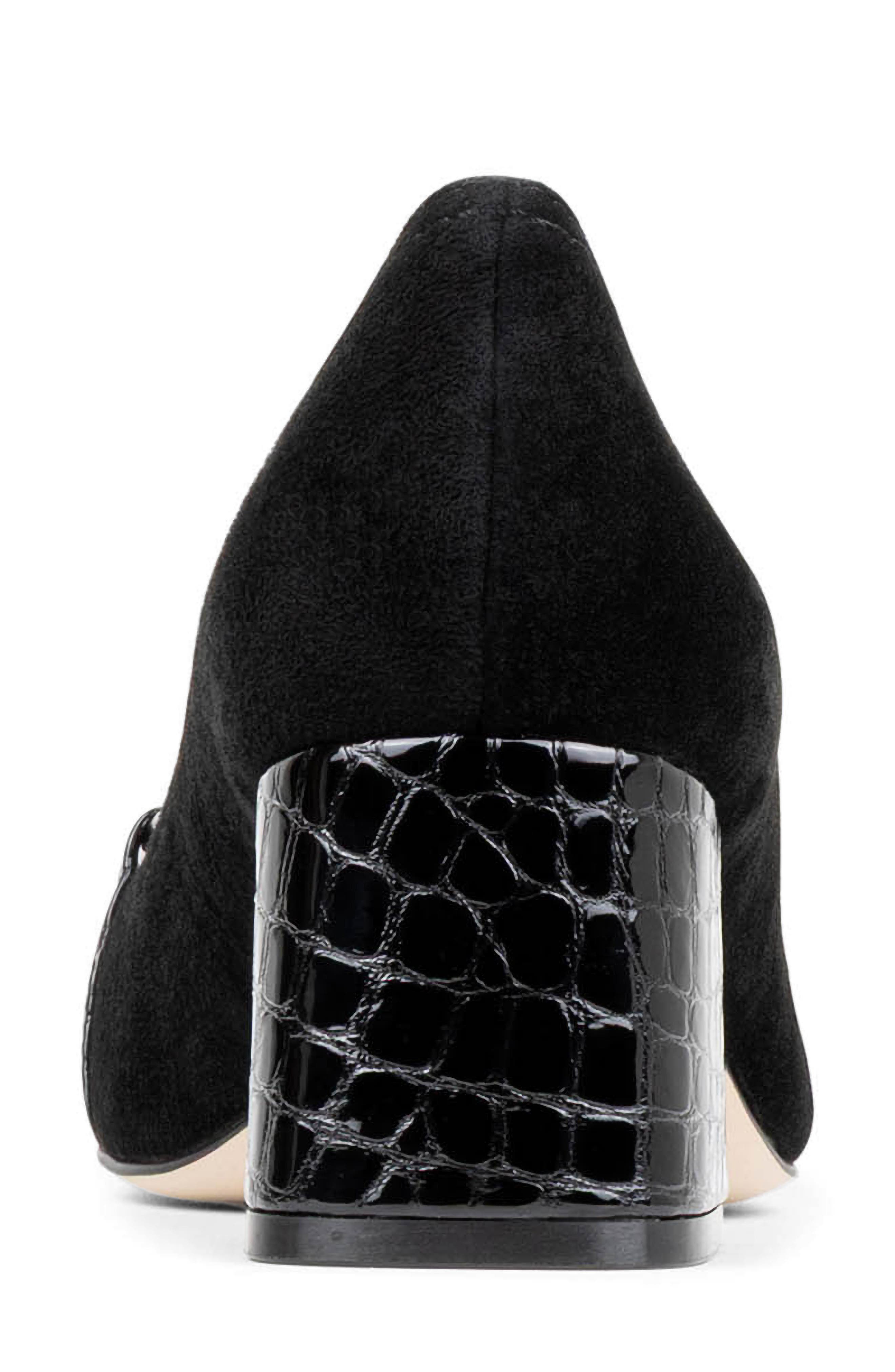 Nancie Leather Tassel Pump, Alternate, color, BLACK
