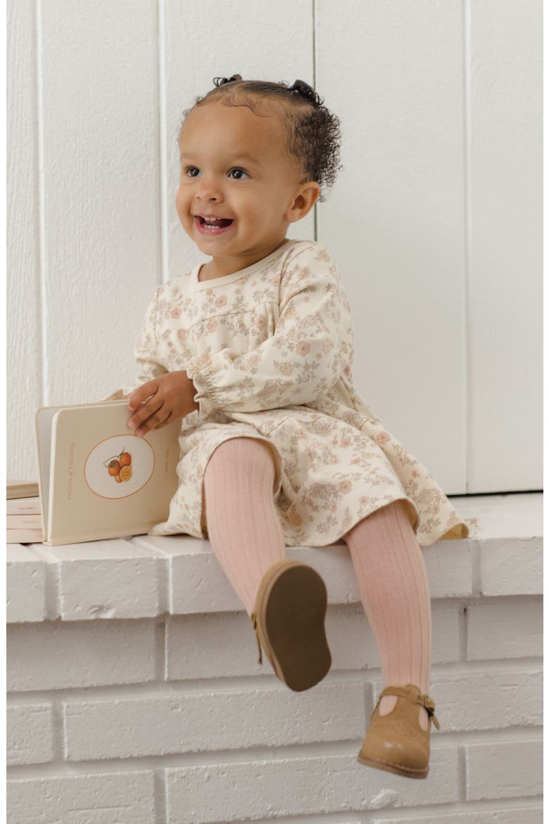 Kids' Tiered Organic Cotton Jersey Dress & Bloomers Set, Alternate, color, NATURAL