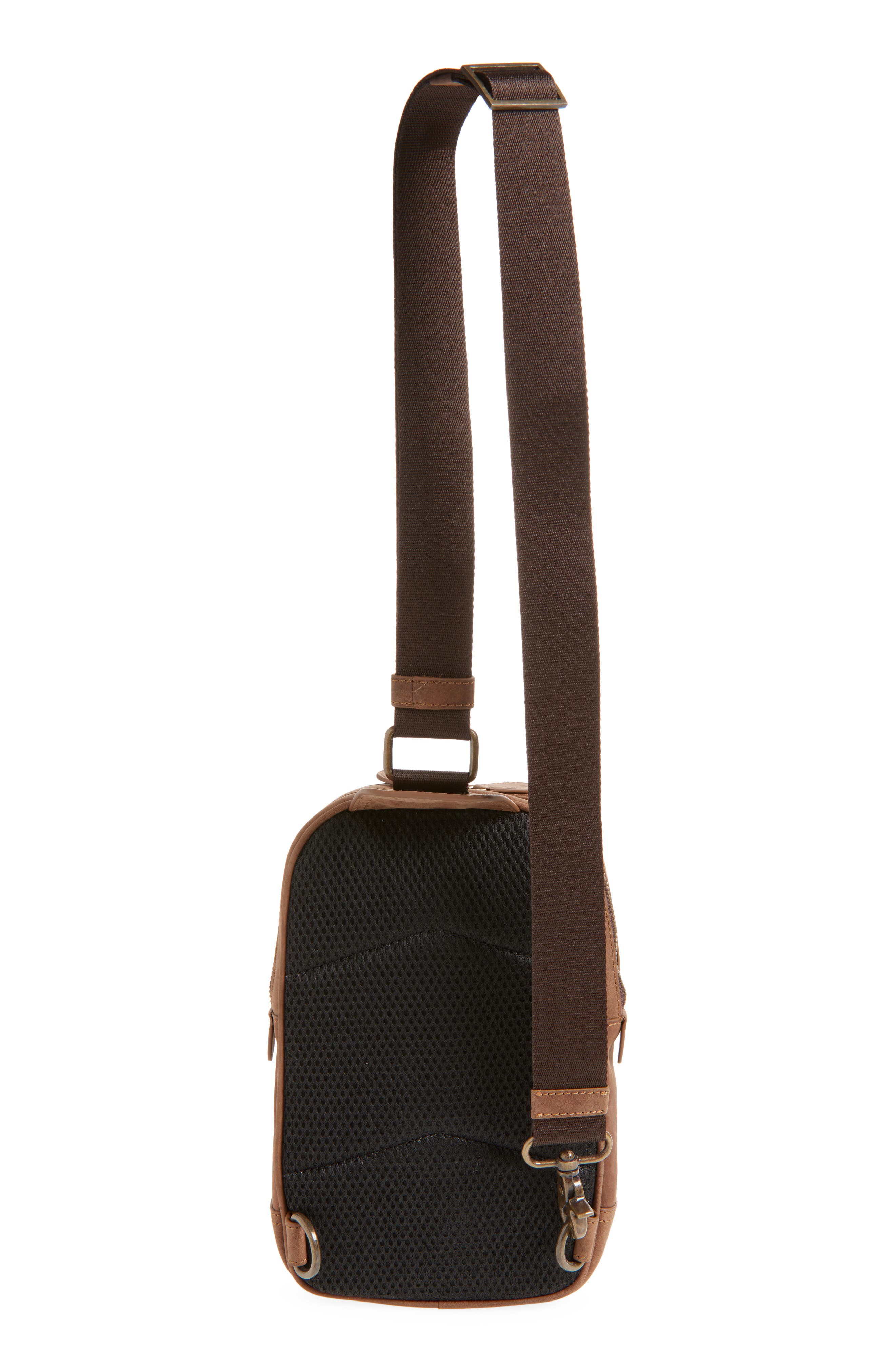 Johnston & Murphy Oil Tanned Leather Sling Bag, Alternate, color, Oil Tan